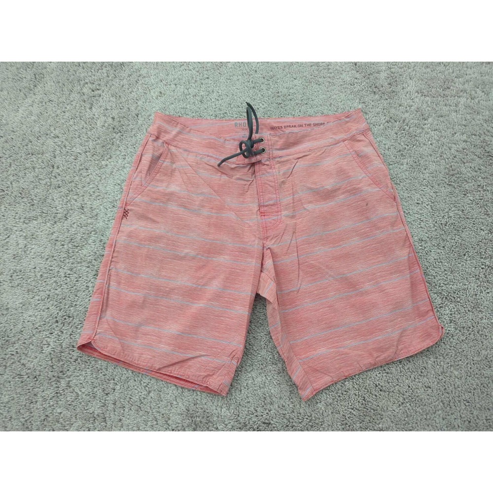 Rhone‎ Swim Shorts Mens 34 Orange Striped Casual Sportswear